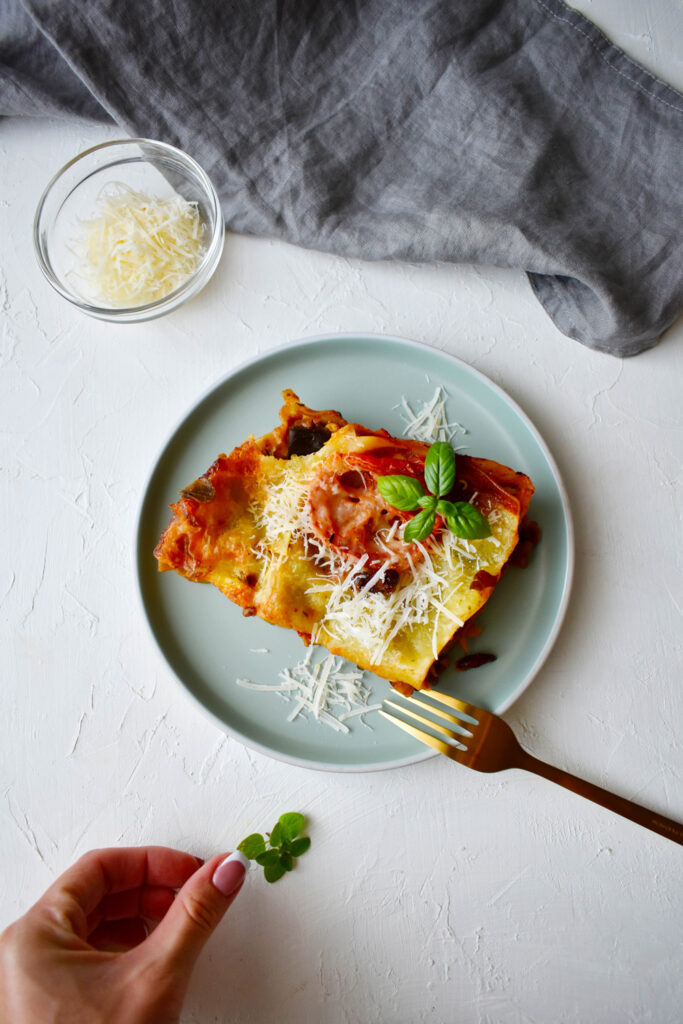 Vega lasagne recept
