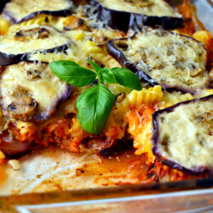 Rakott tészta cukkinivel és padlizsánnal