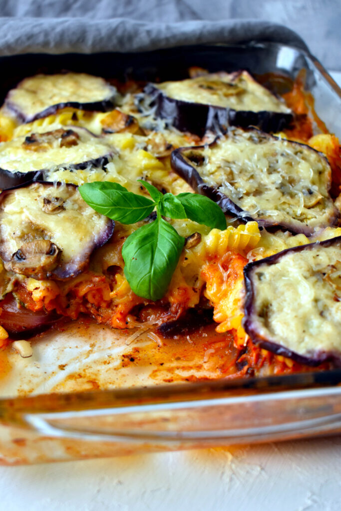 Rakott tészta cukkinivel és padlizsánnal