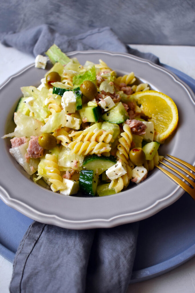 Tuna Pasta Salad with fusilli