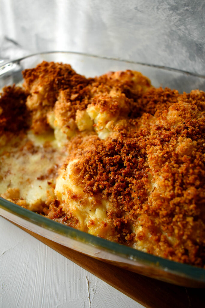 Krémes besamelben sült karfiol ropogós morzsa tető alatt