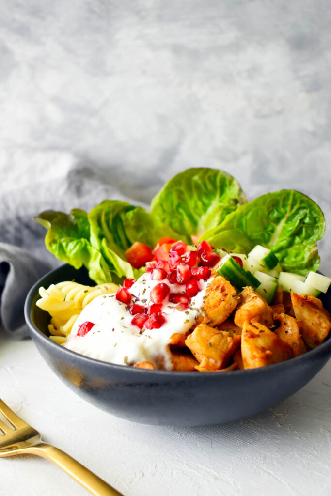 Csirkés vitamin tál gránátalmával