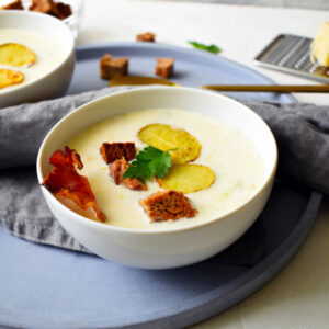 Tejszínes póréhagymaleves krumplival