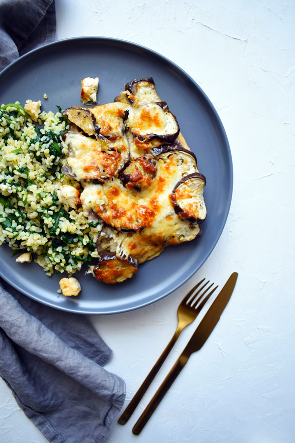 Padlizsános rakott csirke