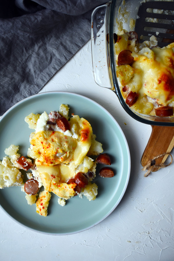 rakott karfiol grill kolbásszal