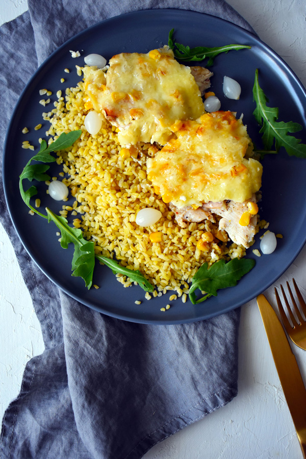 Chicken Breast with Corn and bulgur