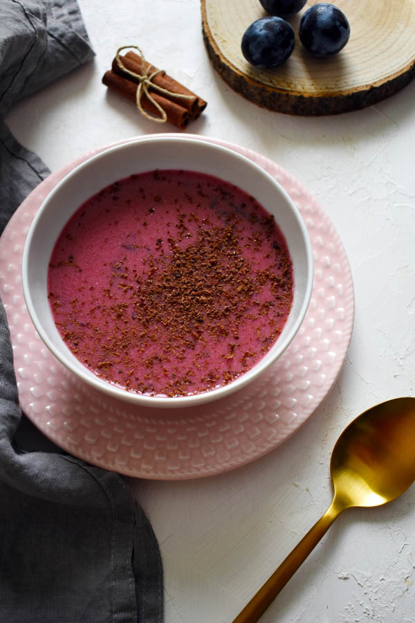 Cukormentes szilvakrémleves