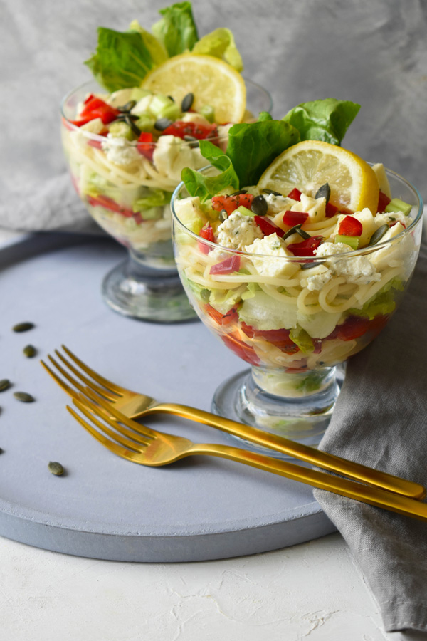pasta salad with cheese