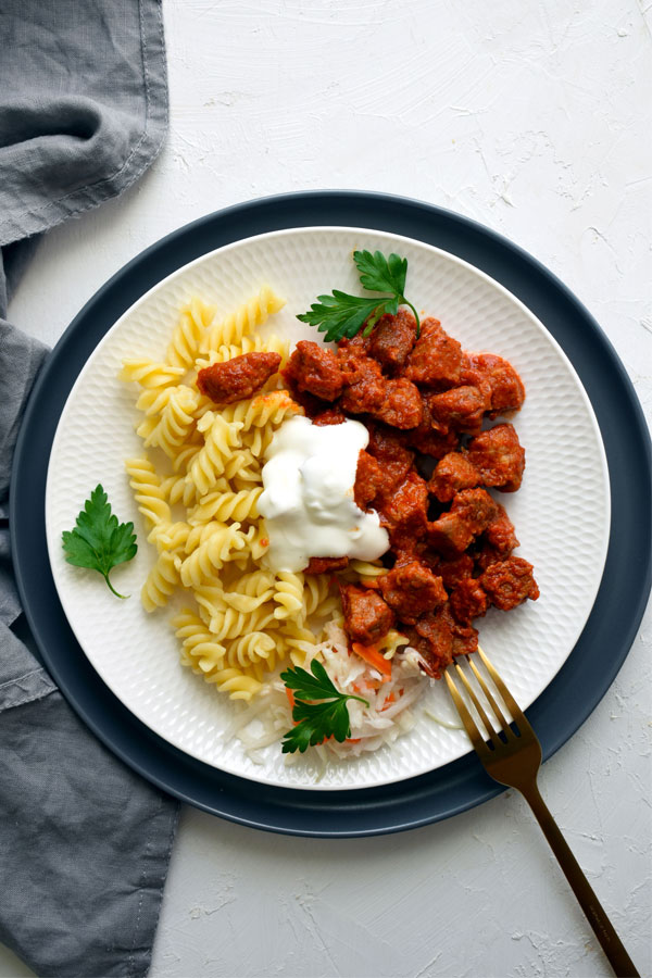 Beef stew with noodles recipe