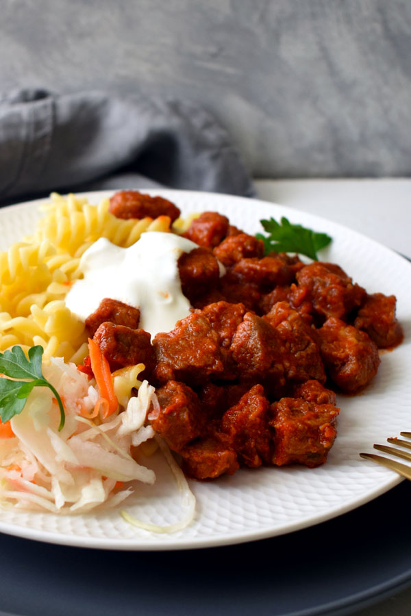 Beef stew with noodles