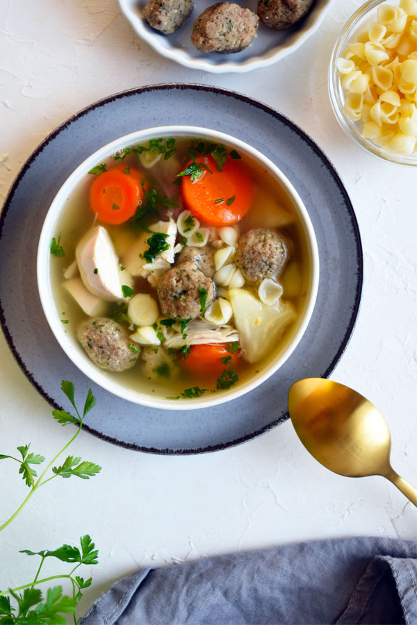 Chicken soup is rich in vitamins and minerals.