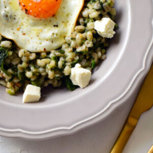 Spenótos-fetás gersli