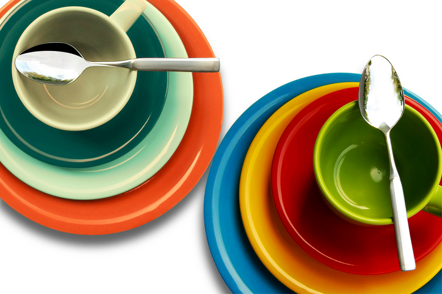 colorful plates
