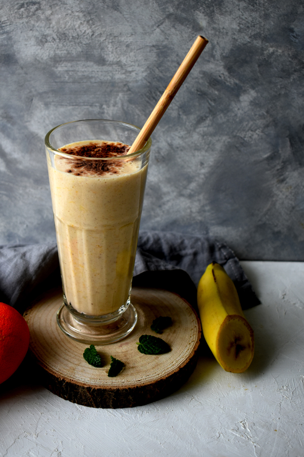 banana smoothie with orange