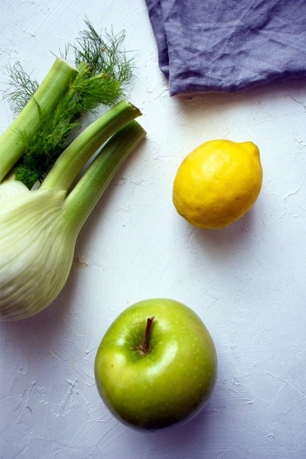 fennel, lemon, green apple