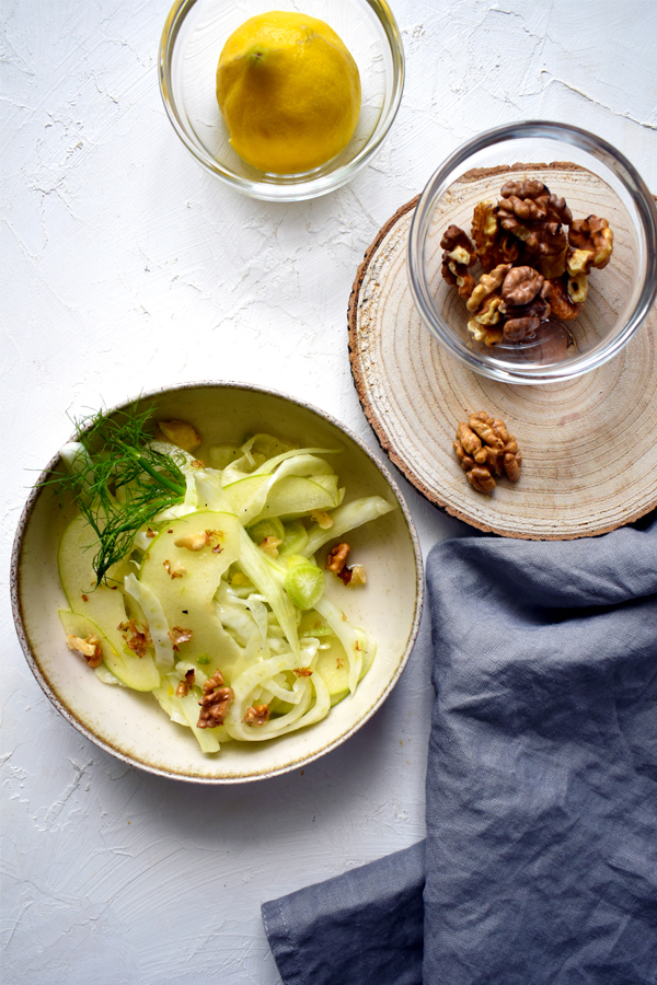 Fennel salad for meat and fish dishes.