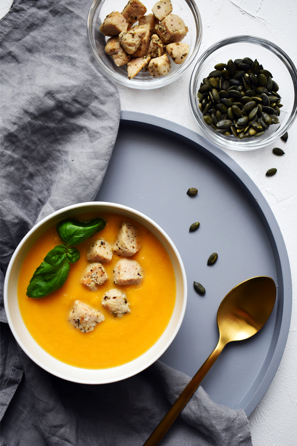 pumpkin soup with chicken