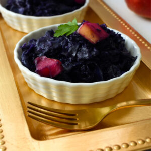 párolt lilakáposzta