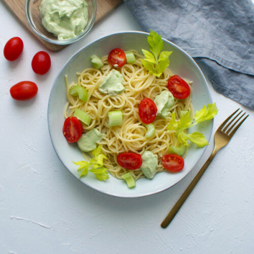 avokádókrémes spagetti