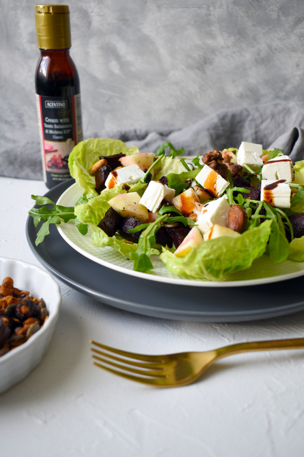 salad with salted granola