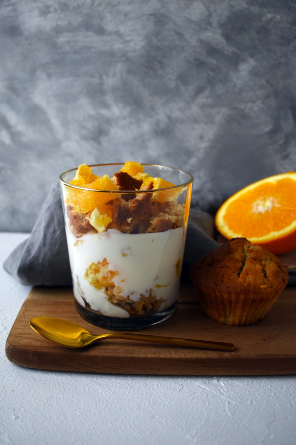 yogurt cup cream with orange