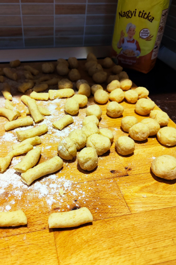 making potato dumplings