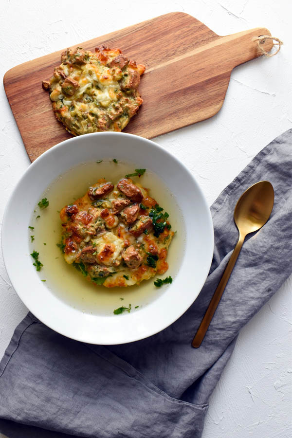 Cheese dumpling soup