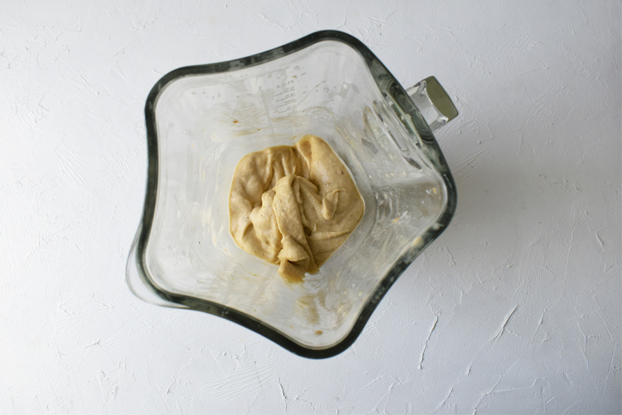 frozen banana in blender