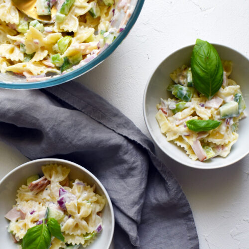 tésztasaláta joghurtos öntettel