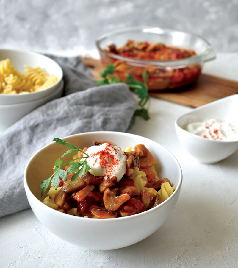 Mushroom Stew with Noodles