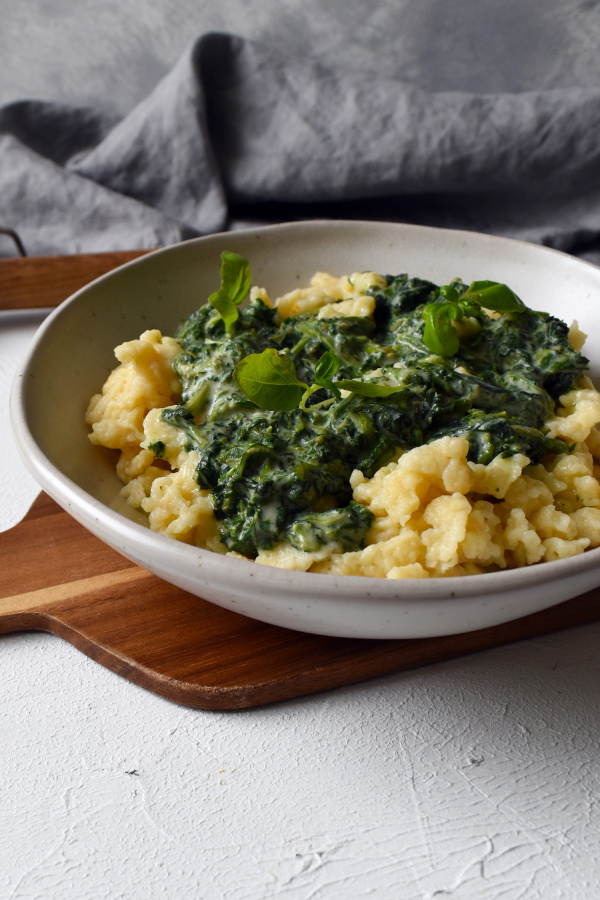 spaetzle with spinach