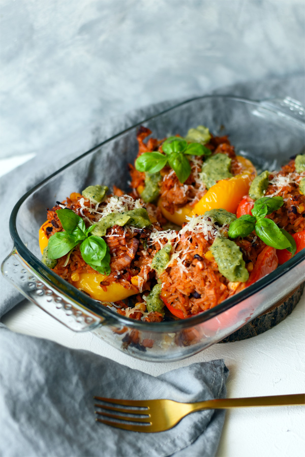 stuffed peppers with beans