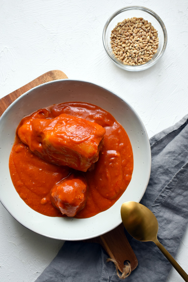 Stuffed peppers with barley