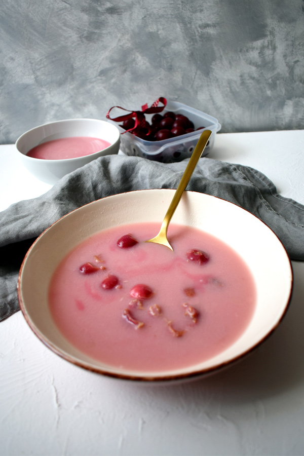 chilled sour cherry soup