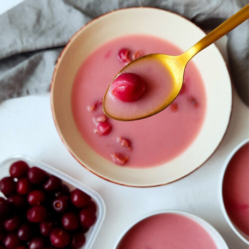 Hungarian sour cherry soup