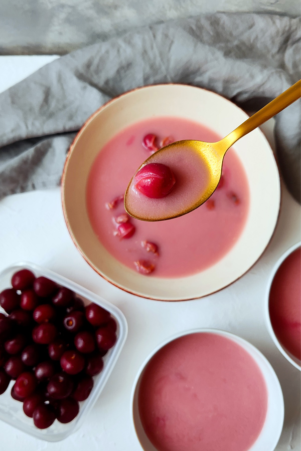 Hungarian sour cherry soup