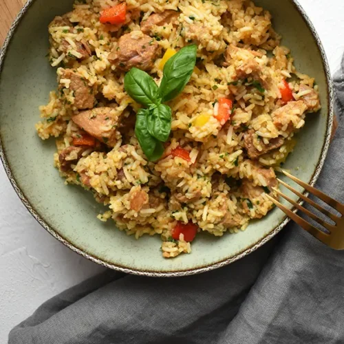 My Favorite Pork Rice Pilaf