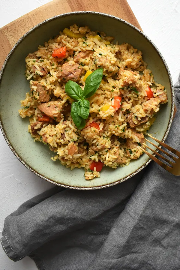 My Favorite Pork Rice Pilaf